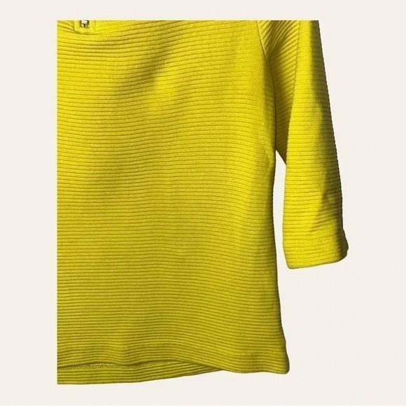 0506W.. BODEN‎ BLOUSE 3/4 SLEEVES LIME YELLOW IN COLOR ZIPPERED POCKETS - Picture 12 of 12